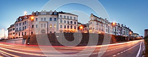 Bratislava street Staromestska - Old town, Slovakia at night