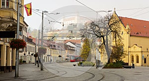 Bratislava streets is colorul landmark in center of city