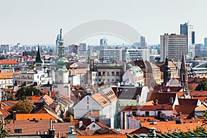 Bratislava town skyline with tower of Michael Gate