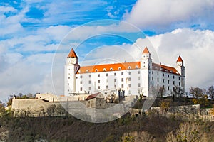 Bratislava white castle  in the capital of Slovakia - Bratislava