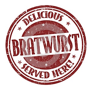 Bratwurst sign or stamp photo