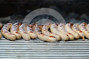 Sausages on a grill in Austria photo