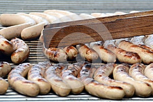 Sausages on a grill in Austria photo