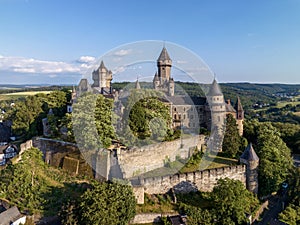 Braunfels castle in Hesse, Germany. Aerial view