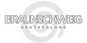 Braunschweig Deutschland, modern and creative vector illustration design featuring the city of Germany for travel banners, posters