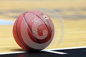 German BBL official game ball on ground during the Basketball BBL Pokal