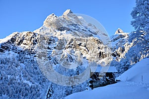 Braunwald in Switzerland Snow Christmas Mountains