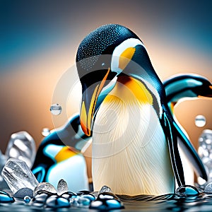 brautiful penguins, AI-generatet