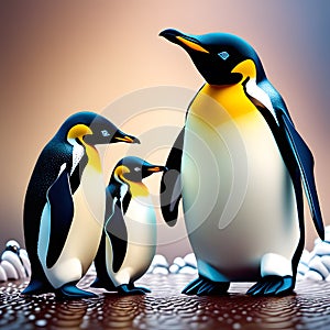 brautiful penguins, AI-generatet