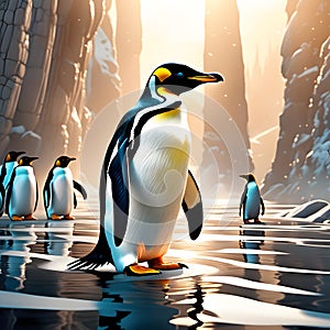 brautiful penguins, AI-generatet