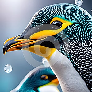 brautiful penguins, AI-generatet