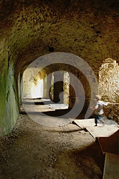 Brave Boy in Castle Tunnel