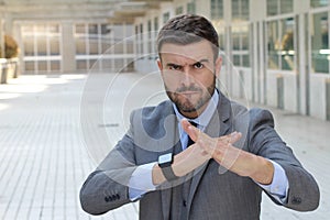 Brave businessman ready to fight