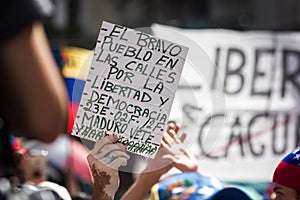 The brave people in the streets for freedom and democracy. January 23rd, February 2nd, February 12th Maduro go photo