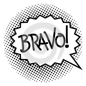 Bravo! wording comic speech bubble