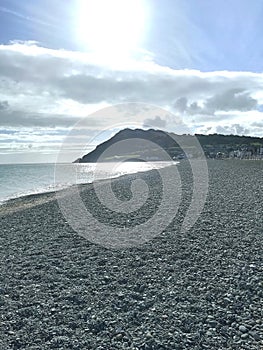 Bray beach in Ireland