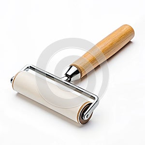 Brayer roller on white background