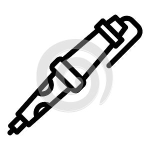 Braze soldering icon, outline style