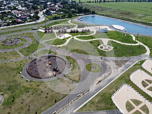 Brazi Park near Ploiesti City , Romania , aerial view