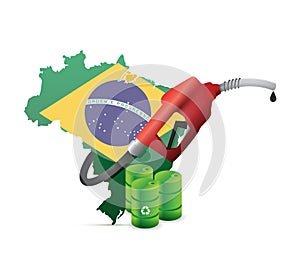 Brazil alternative fuel with a gas pump nozzle