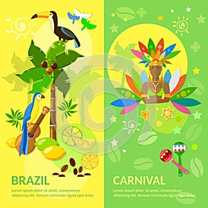 Brazil banners Brazilian Carnival Brazilian culture