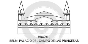 Brazil , Belm, Palacio Del Campo De Las Princesas travel landmark vector illustration photo
