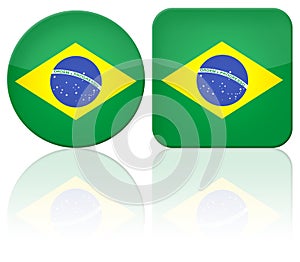 Brazil button flag