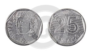 Brazil 25 Centavos Coin photo