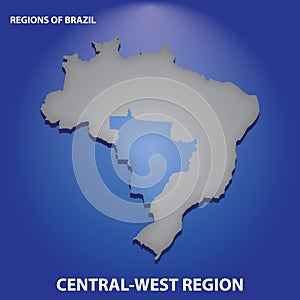 brazil central west region. Vector illustration decorative design