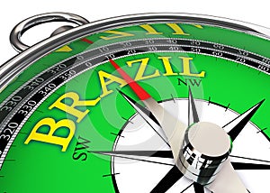 Brazil compass in green and yellow