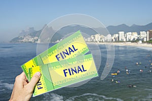 Brazil Final Tickets at Ipanema Beach Rio de Janeiro