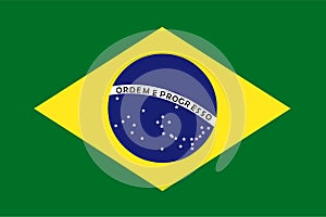 Brazil flag vector. Illustration of Brazil flag