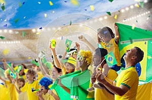 Brazil football team supporter on stadium