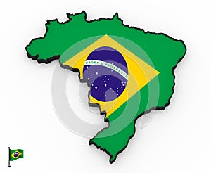 Brazil high detailed 3D map