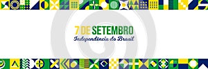 Brazil Independence Day Background. 7 September annual holiday design. 7 de setembro celebration. IndependÃÂªncia do Brasil poster photo