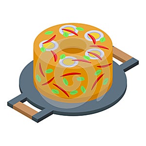 Brazil jelly food icon isometric vector. Brazilian cuisine