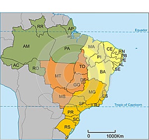 Brazil map photo