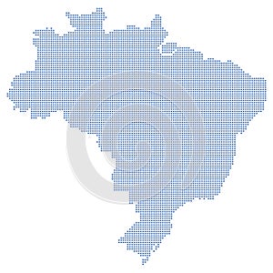 Brazil map dots photo