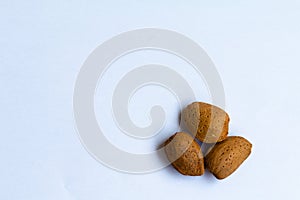 Brazil nut with white background