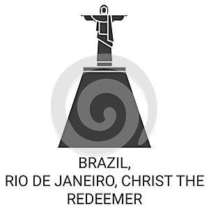 Brazil, Rio De Janeiro, Christ The Redeemer travel landmark vector illustration photo