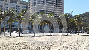 Brazil - Rio de Janeiro - Leme - Palm Trees - Beach - Building - Tropical - Landscape