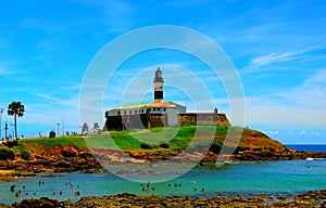 Brazil, Salvador de Bahia, Santo Antonio de Barra Fort and Nautical Museum