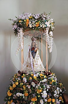 Brazil, Santarem /Alter do Chao: Virgin Mary in Christmas Decoration photo