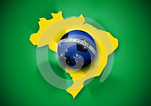 Brazil soccer ball flag