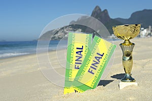 Brazil Soccer Champion Trophy Final Tickets Rio Beach