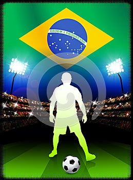 Brazil Soccer Player in Stadium Match