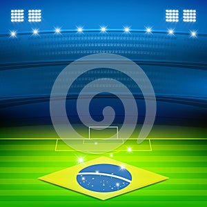 Brazil soccer stadium background