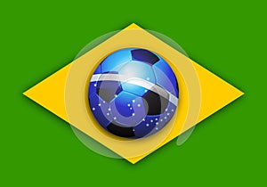 Brazil soccer world cup flag