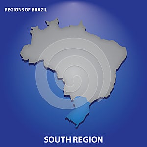 brazil south region. Vector illustration decorative design