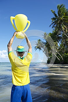 Brazil Team Football Player Trophy on Nordeste Beach